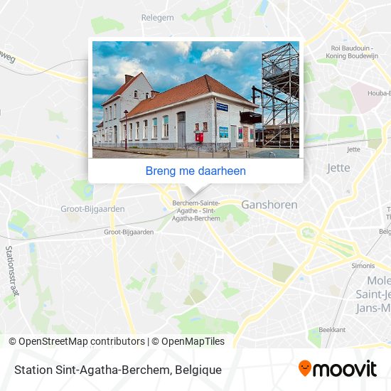 Station Sint-Agatha-Berchem kaart