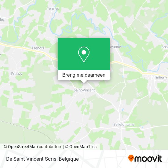De Saint Vincent Scris kaart