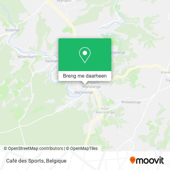 Café des Sports kaart