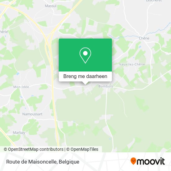 Route de Maisoncelle kaart