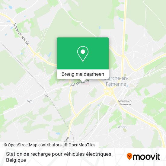 Station de recharge pour véhicules électriques kaart