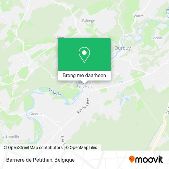 Barriere de Petithan kaart