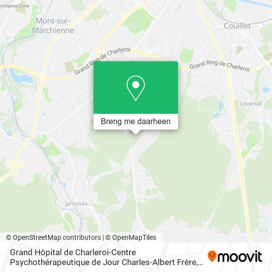 Grand Hôpital de Charleroi-Centre Psychothérapeutique de Jour Charles-Albert Frère kaart