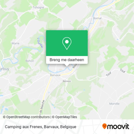 Camping aux Frenes, Barvaux kaart