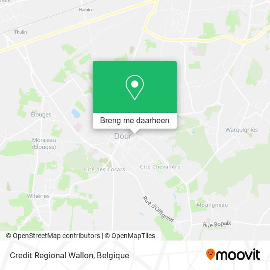 Credit Regional Wallon kaart