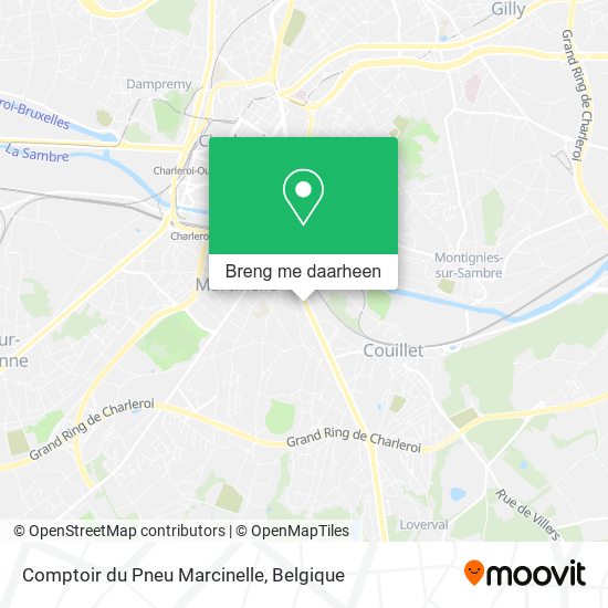 Comptoir du Pneu Marcinelle kaart