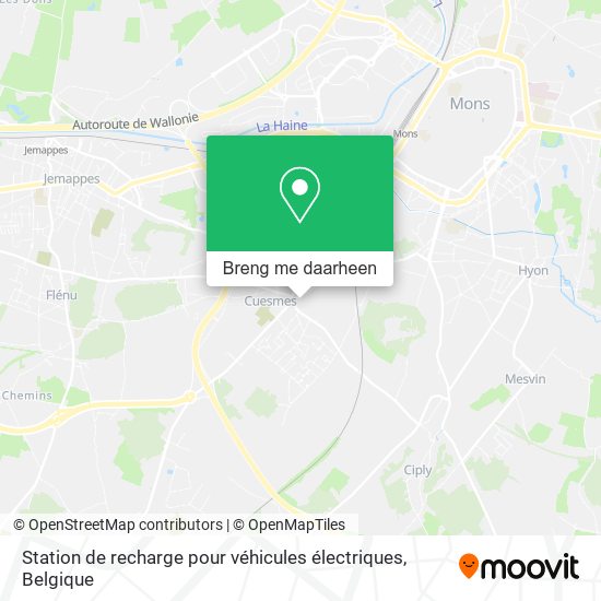 Station de recharge pour véhicules électriques kaart