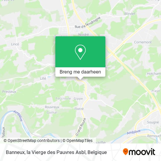 Banneux, la Vierge des Pauvres Asbl kaart