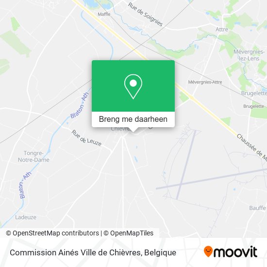 Commission Ainés Ville de Chièvres kaart