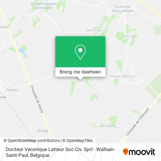 Docteur Veronique Latteur Soc.Civ. Sprl - Walhain-Saint-Paul kaart
