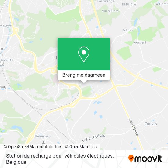 Station de recharge pour véhicules électriques kaart
