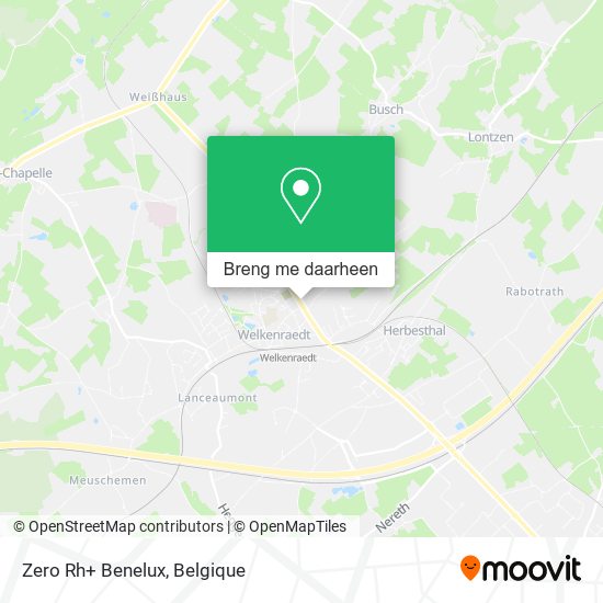 Zero Rh+ Benelux kaart