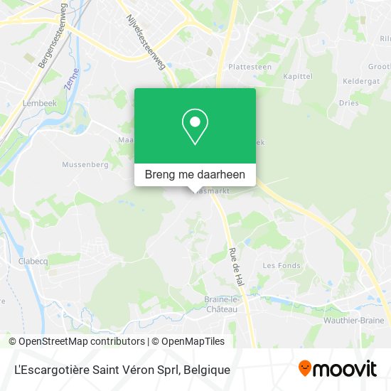 L'Escargotière Saint Véron Sprl kaart
