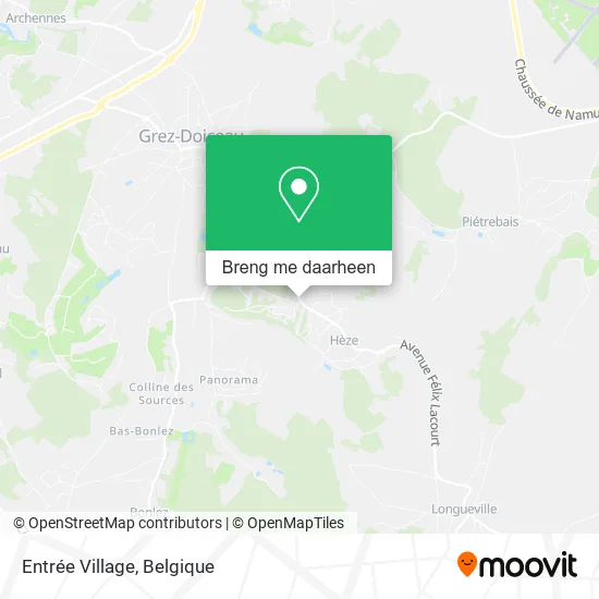 Entrée Village kaart