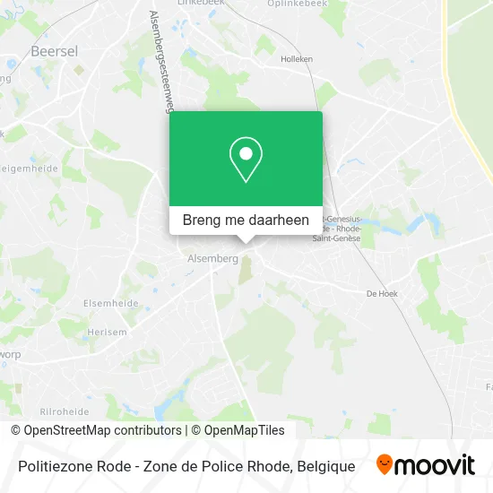 Politiezone Rode - Zone de Police Rhode kaart