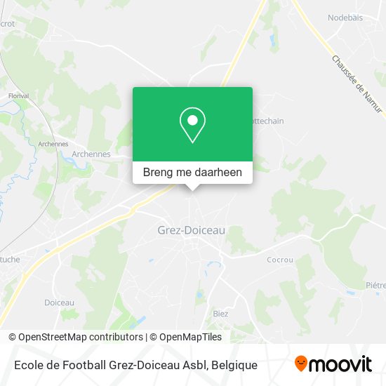 Ecole de Football Grez-Doiceau Asbl kaart