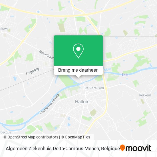 Algemeen Ziekenhuis Delta-Campus Menen kaart