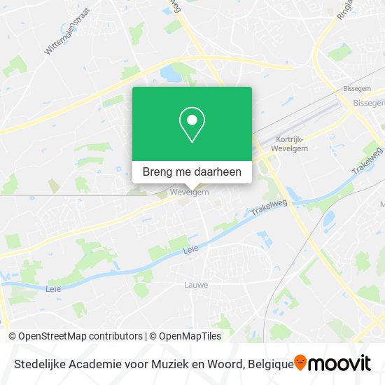 Stedelijke Academie voor Muziek en Woord kaart