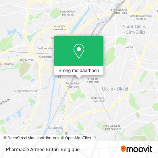 Pharmacie Armee Britan kaart