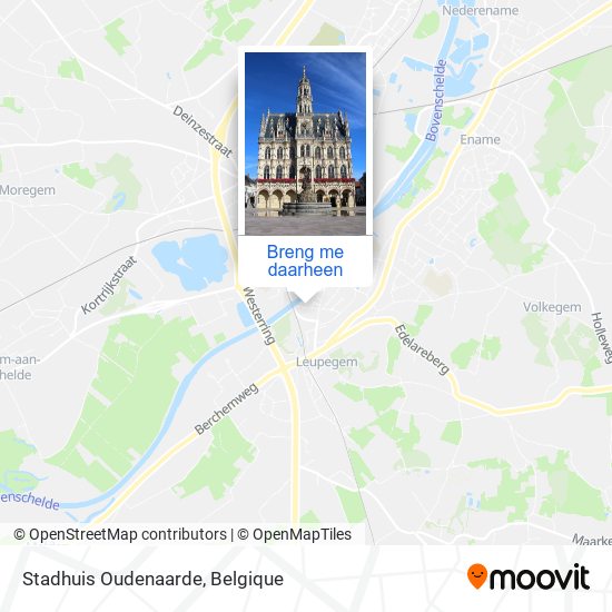 Stadhuis Oudenaarde kaart