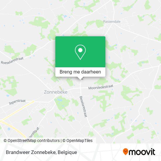 Brandweer Zonnebeke kaart