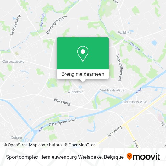 Sportcomplex Hernieuwenburg Wielsbeke kaart