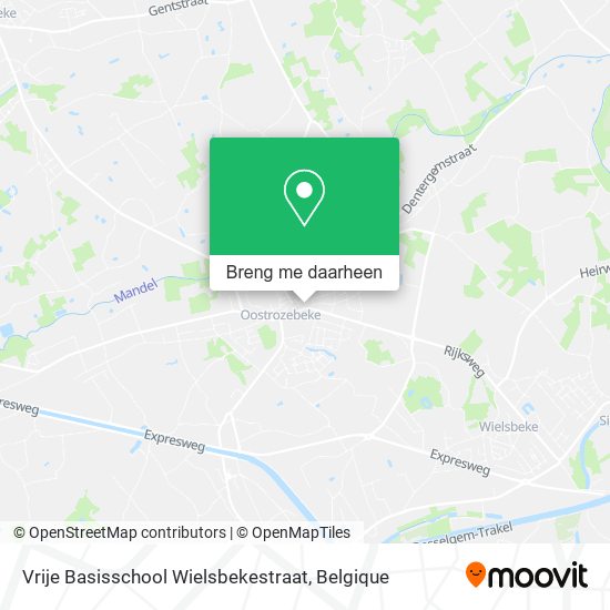 Vrije Basisschool Wielsbekestraat kaart