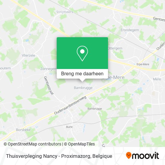 Thuisverpleging Nancy - Proximazorg kaart