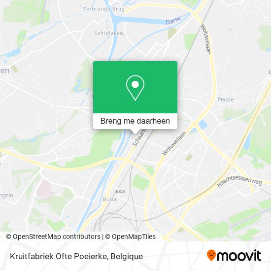 Kruitfabriek Ofte Poeierke kaart