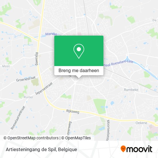 Artiesteningang de Spil kaart