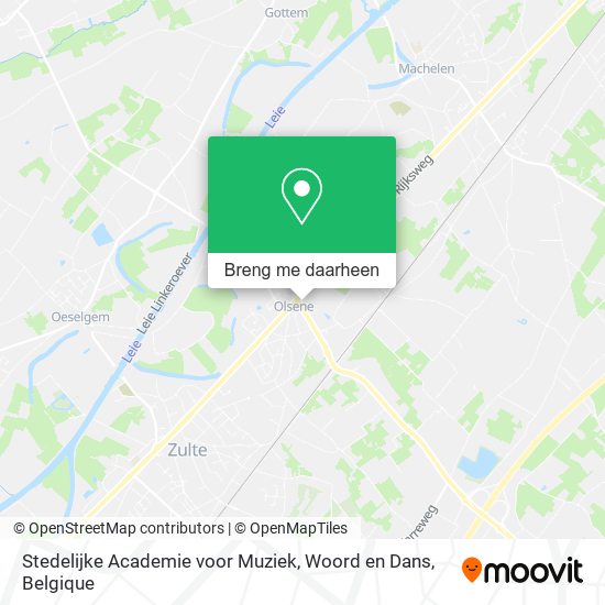 Stedelijke Academie voor Muziek, Woord en Dans kaart