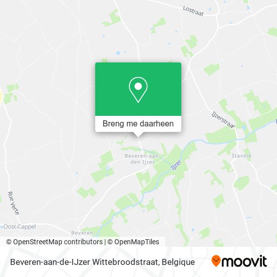 Beveren-aan-de-IJzer Wittebroodstraat kaart