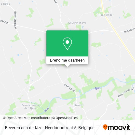 Beveren-aan-de-IJzer Neerloopstraat 5 kaart