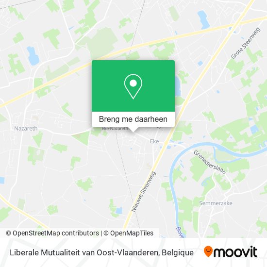 Liberale Mutualiteit van Oost-Vlaanderen kaart