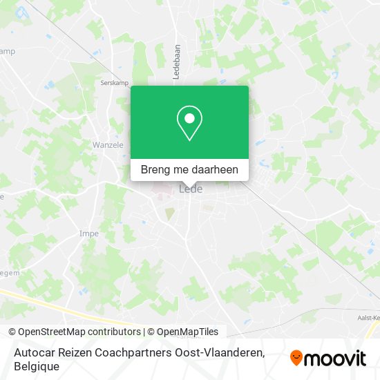 Autocar Reizen Coachpartners Oost-Vlaanderen kaart