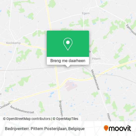 Bedrijventerr. Pittem Posterijlaan kaart