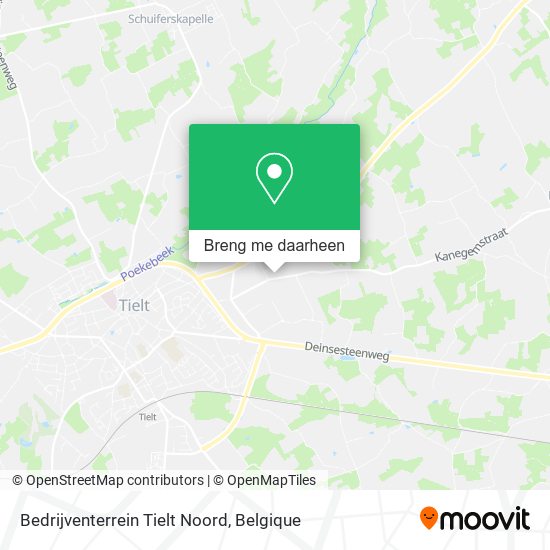 Bedrijventerrein Tielt Noord kaart