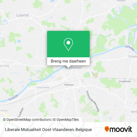 Liberale Mutualiteit Oost-Vlaanderen kaart
