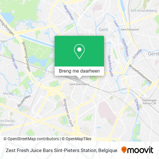 Zest Fresh Juice Bars Sint-Pieters Station kaart