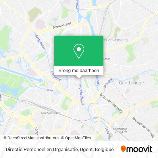 Directie Personeel en Organisatie, Ugent kaart