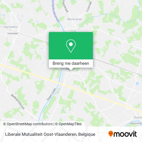 Liberale Mutualiteit Oost-Vlaanderen kaart