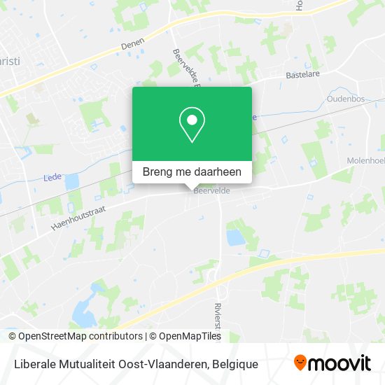 Liberale Mutualiteit Oost-Vlaanderen kaart