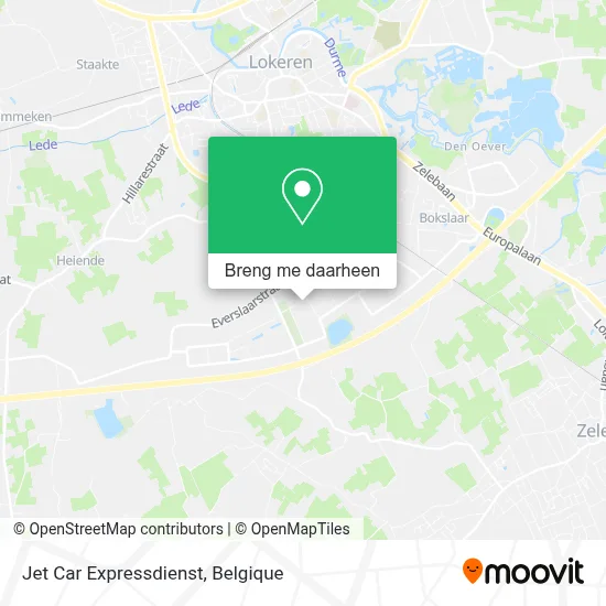 Jet Car Expressdienst kaart