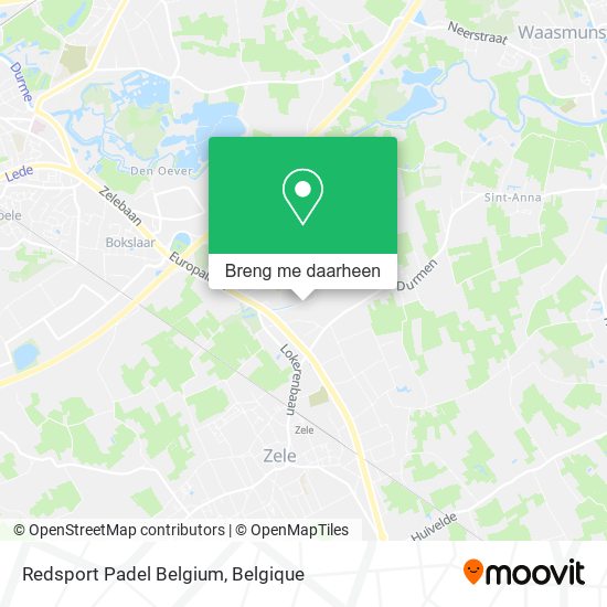 Redsport Padel Belgium kaart