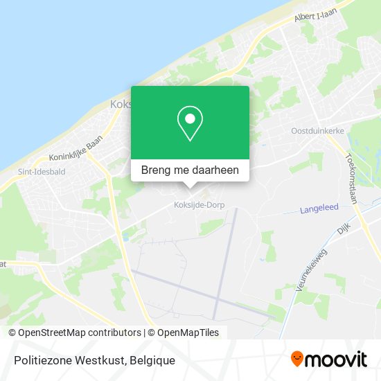 Politiezone Westkust kaart