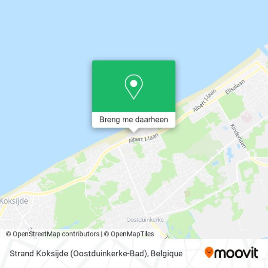 Strand Koksijde (Oostduinkerke-Bad) kaart