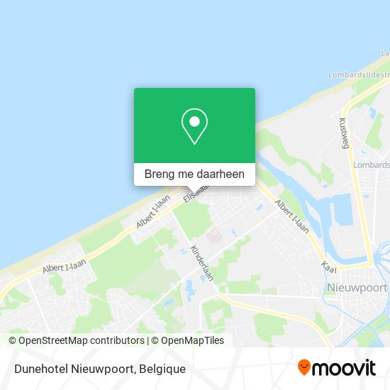 Dunehotel Nieuwpoort kaart