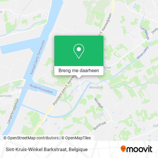 Sint-Kruis-Winkel Barkstraat kaart
