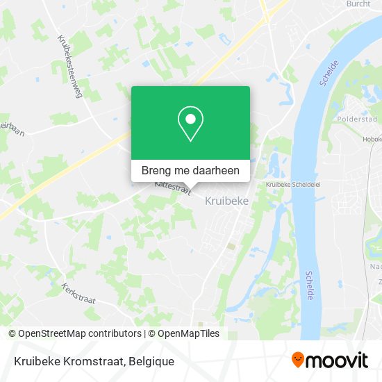 Kruibeke Kromstraat kaart