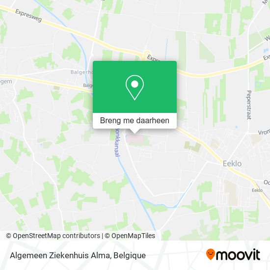 Algemeen Ziekenhuis Alma kaart